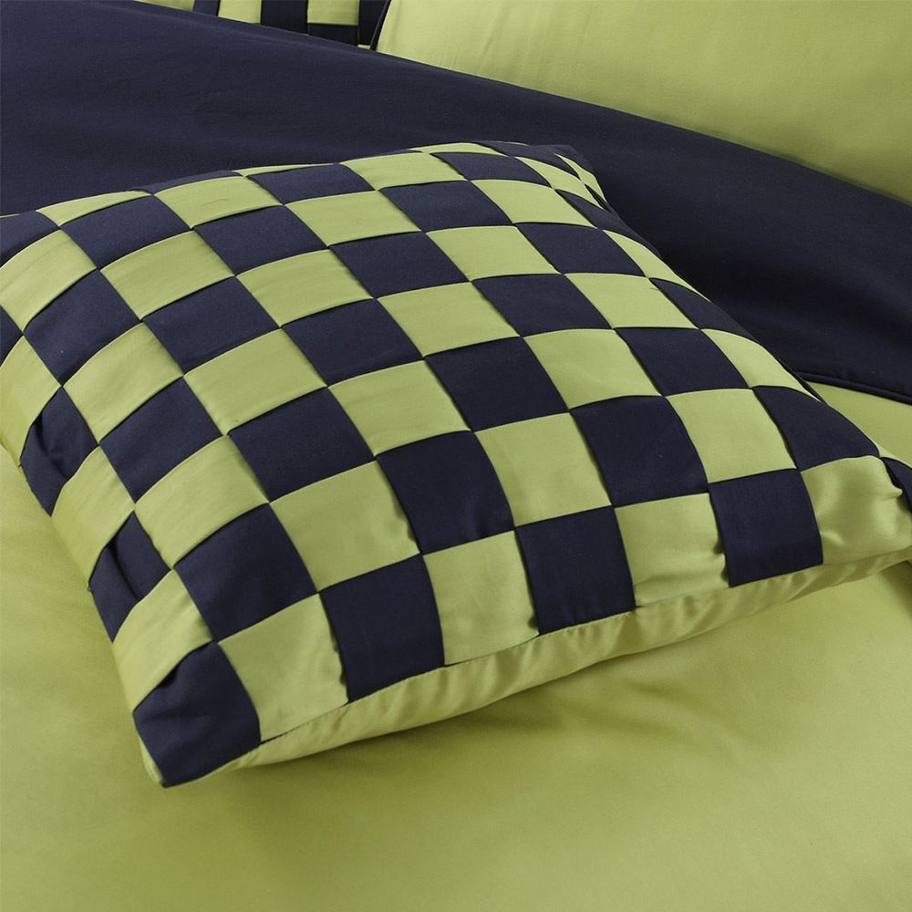Green and Blue Embellish Duvet Set