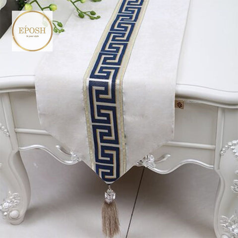 Splendid Velvet Table Runner White