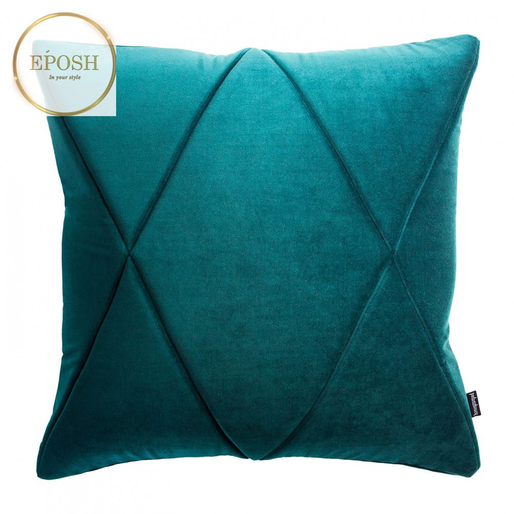 Pack of 2 Velvet Decorative Square Cushion-Teal