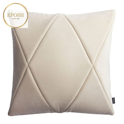Pack of 2 Velvet Decorative Square Cushion-Off_white
