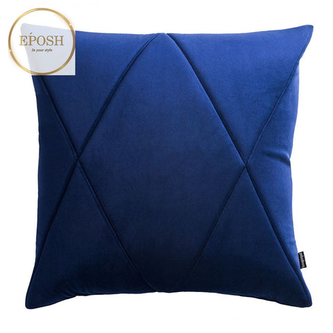 Pack of 2 Velvet Decorative Square Cushion-Royal blue