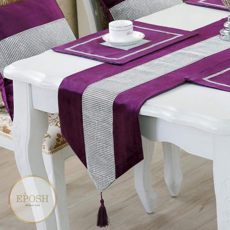 Silk Table Runner Purple