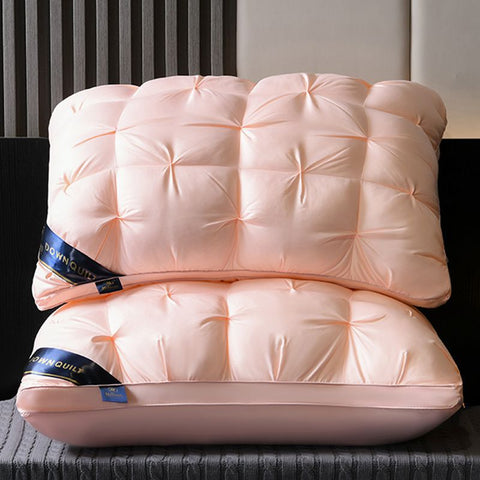 Pack of 2 Filled Pintucks Decorative Pillows- Light Peach