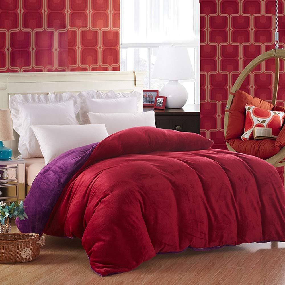 Velvet Quilt-Red/Purple