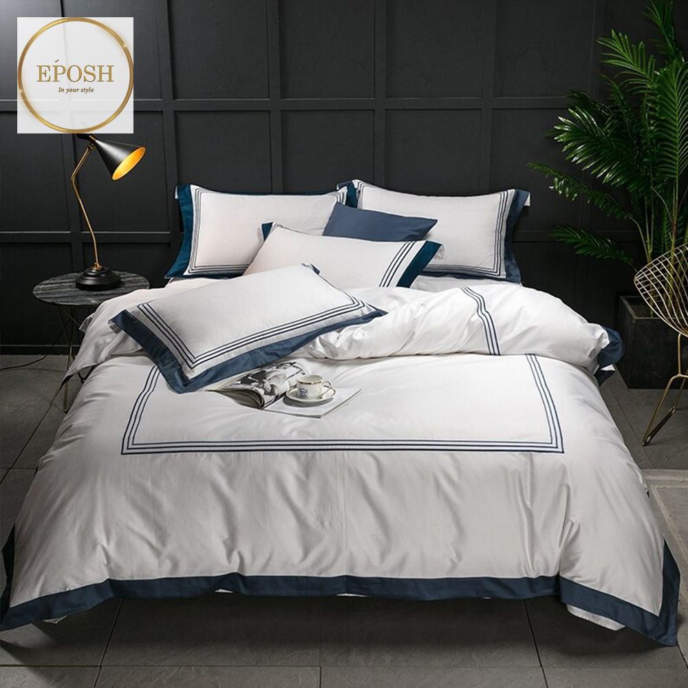 Baratta with Patch (White with Royal Blue Bratta Stitch set)