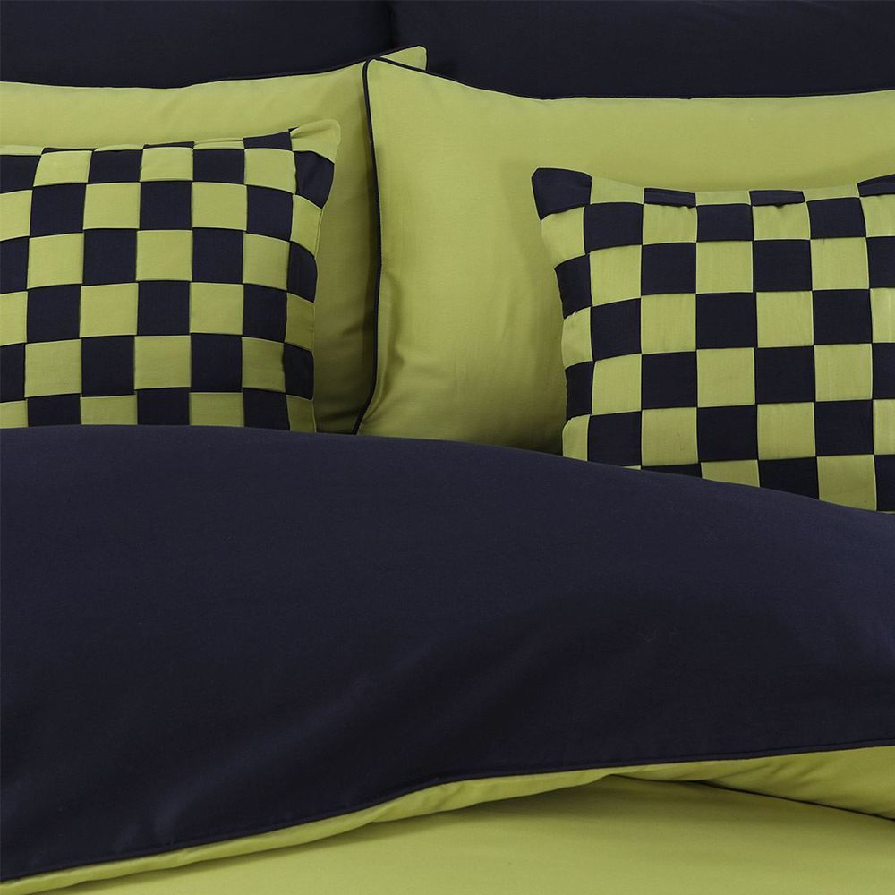 Green and Blue Embellish Duvet Set
