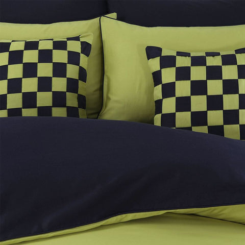 Green and Blue Embellish Duvet Set
