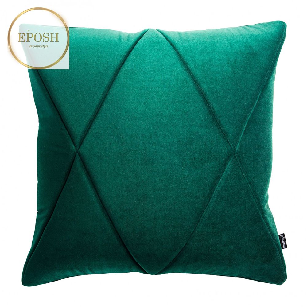 Pack of 2 Velvet Decorative Square Cushion-Green