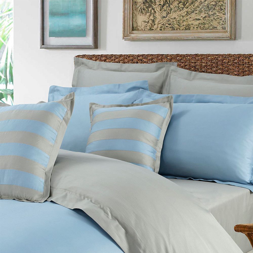 Sky Blue Embellish Duvet Set