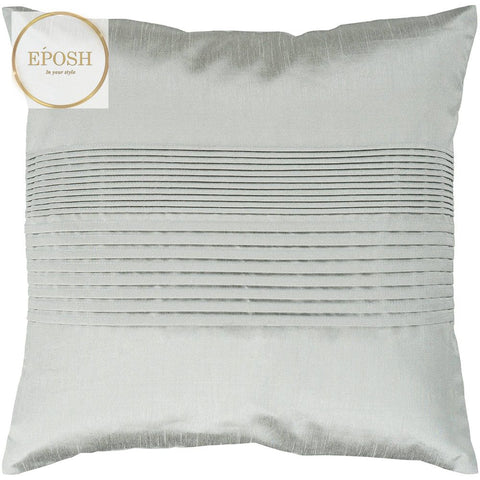 Pack of 2 Satin Decorative Pleated Square Cushion -Grey