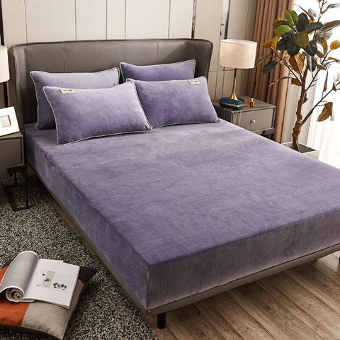 Velvet spread Sheet - Smoke Purple