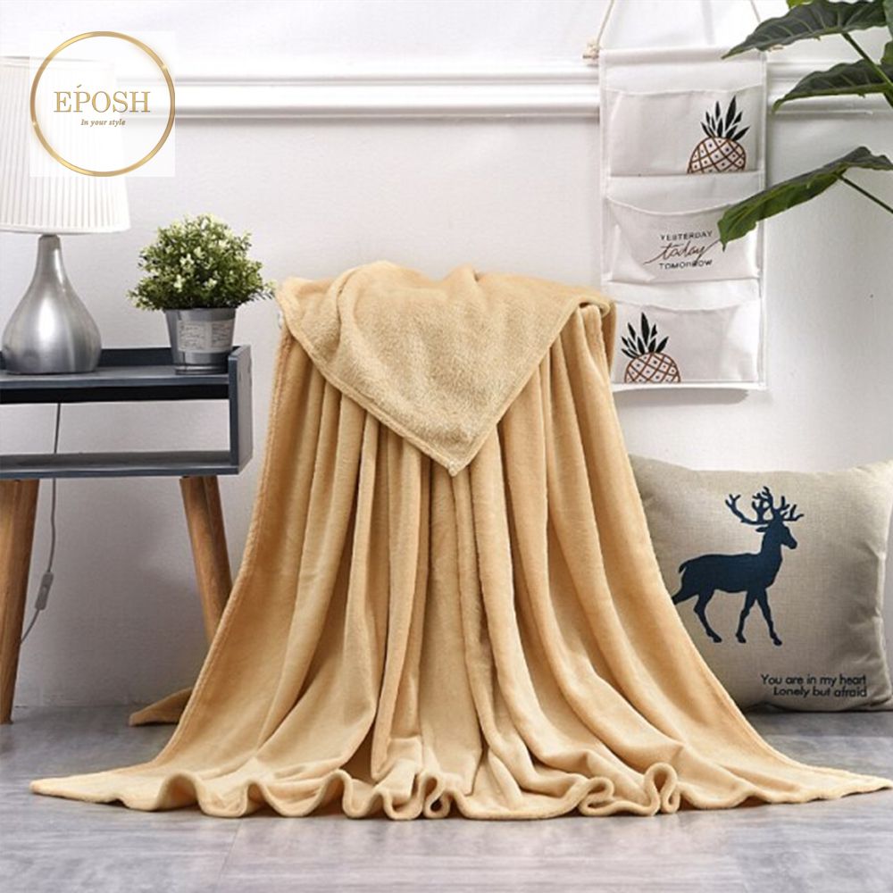 Summer Ultra Soft & Cozy Fleece Blanket - King Size -Natural
