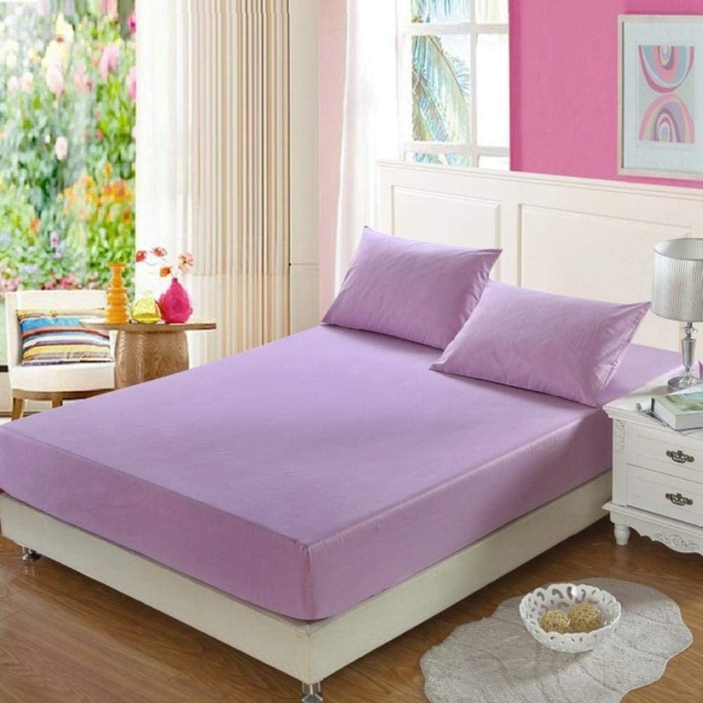 Rich Cotton Fitted Sheet with Pillow covers - Lavender