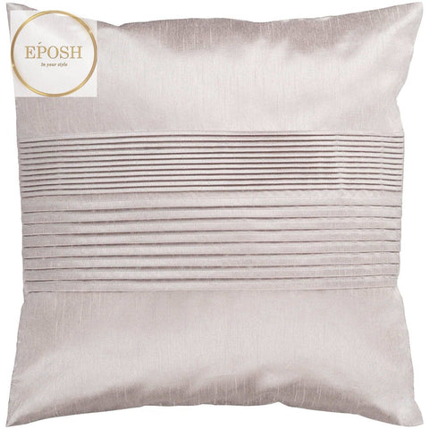 Pack of 2 Satin Decorative Pleated Square Cushion -Beige