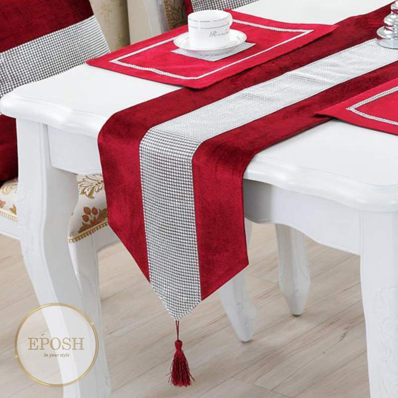 Silk Table Runner Red