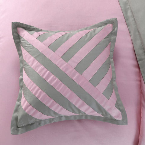 Pink and Grey Embellish Duvet Set