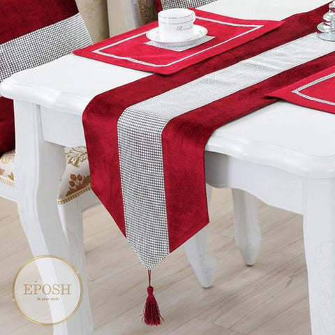 Silk Table Runner Red