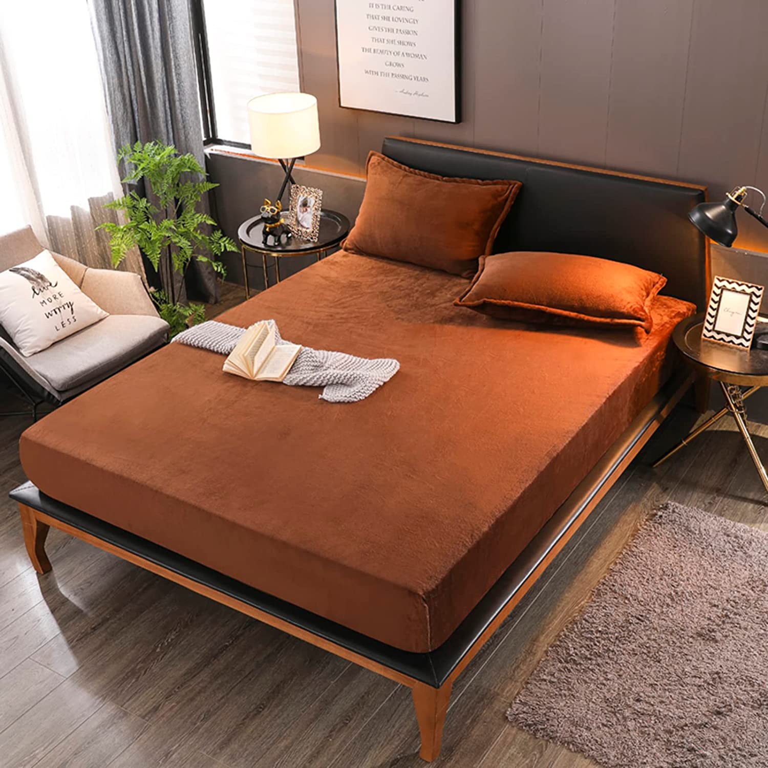 Velvet spread Sheet - Brown