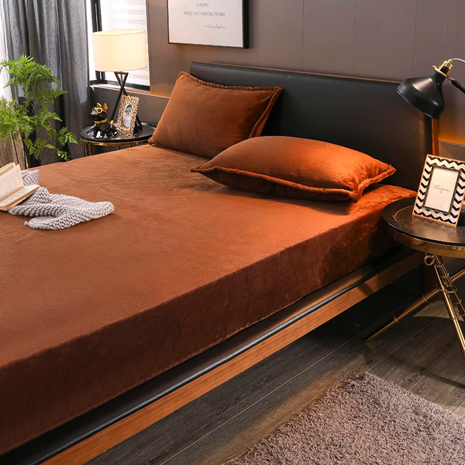 Velvet spread Sheet - Brown