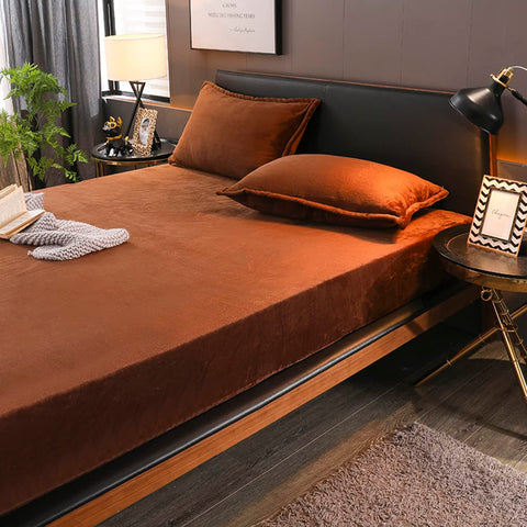 Velvet spread Sheet - Brown