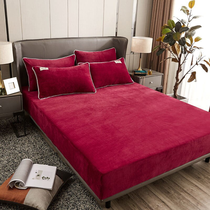 Velvet spread Sheet - Maroon