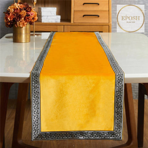 Velvet Table Runner Yellow