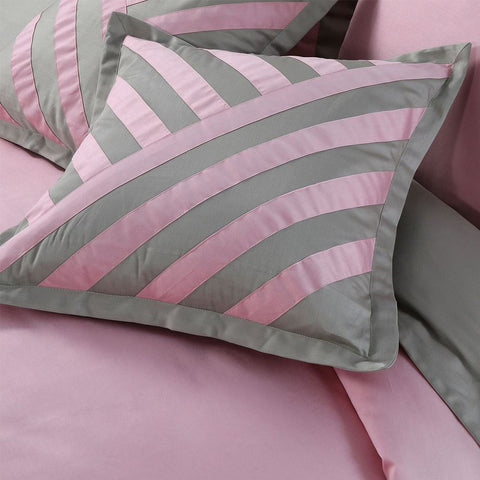 Pink and Grey Embellish Duvet Set