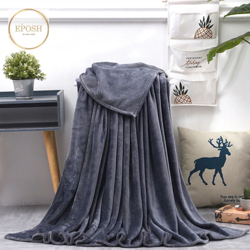 Summer Ultra Soft & Cozy Fleece Blanket - King Size -Grey
