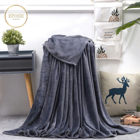 Summer Ultra Soft & Cozy Fleece Blanket - King Size -Grey