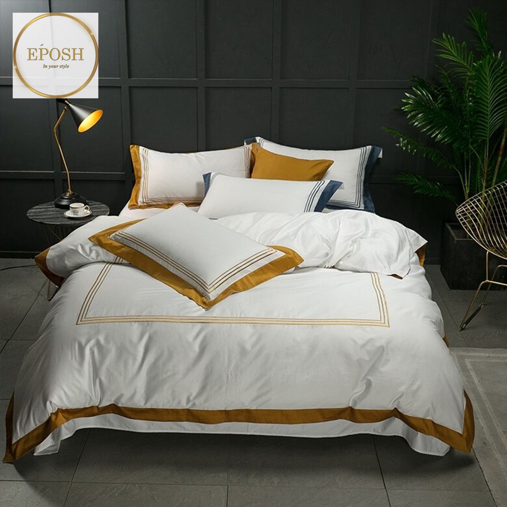 Baratta with Patch (White with mustard Bratta Stitch set)
