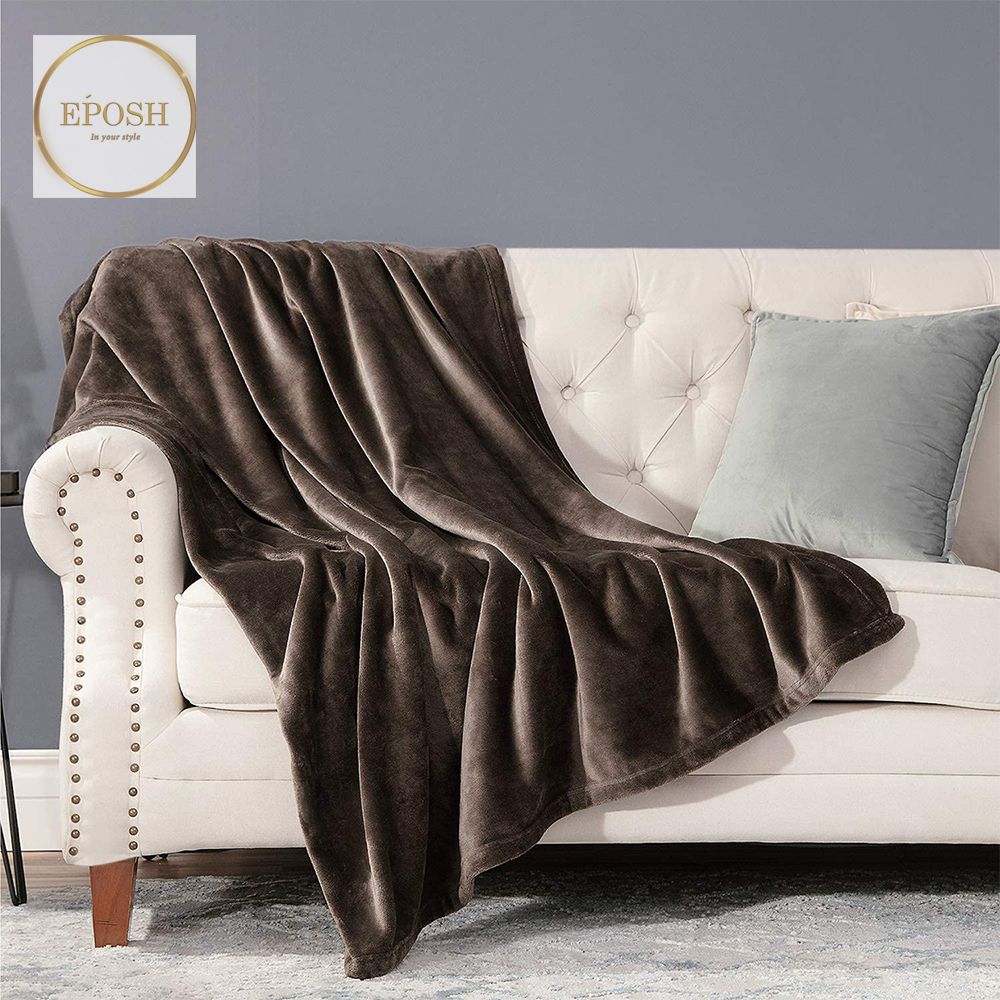 Summer Ultra Soft & Cozy Fleece Blanket - King Size - Chocolate
