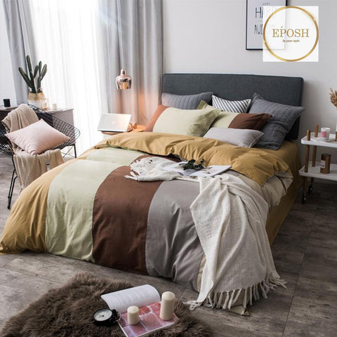 Rainbow Strip Duvet Set-EP-12