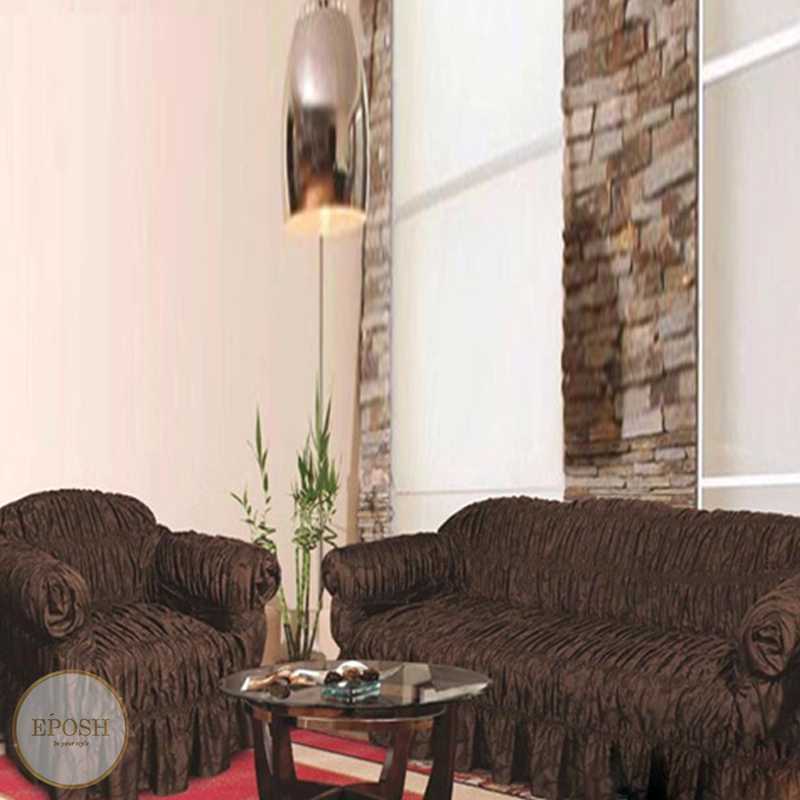 Turkish Silk Sofa Covers  - Chocolate Brown