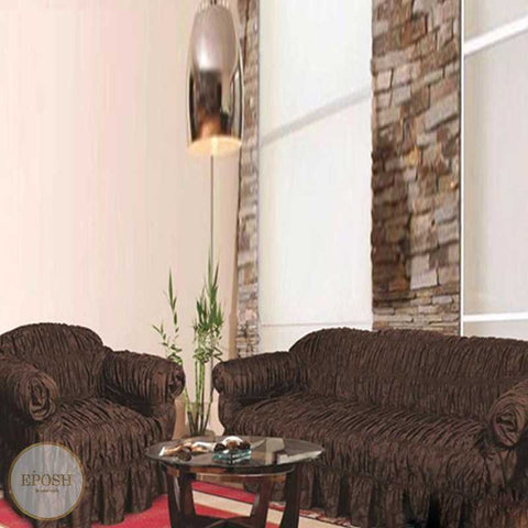 Turkish Silk Sofa Covers  - Chocolate Brown