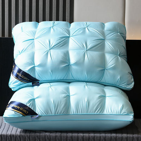 Pack of 2 Filled Pintucks Decorative Pillows- Sky Blue