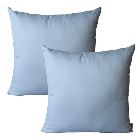 Pack of 2 of Plain Dyed Cushions - Slate Blue