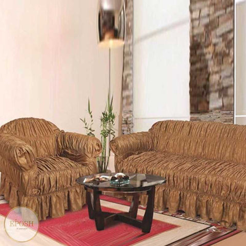 Turkish Silk Sofa Covers  -  Brown