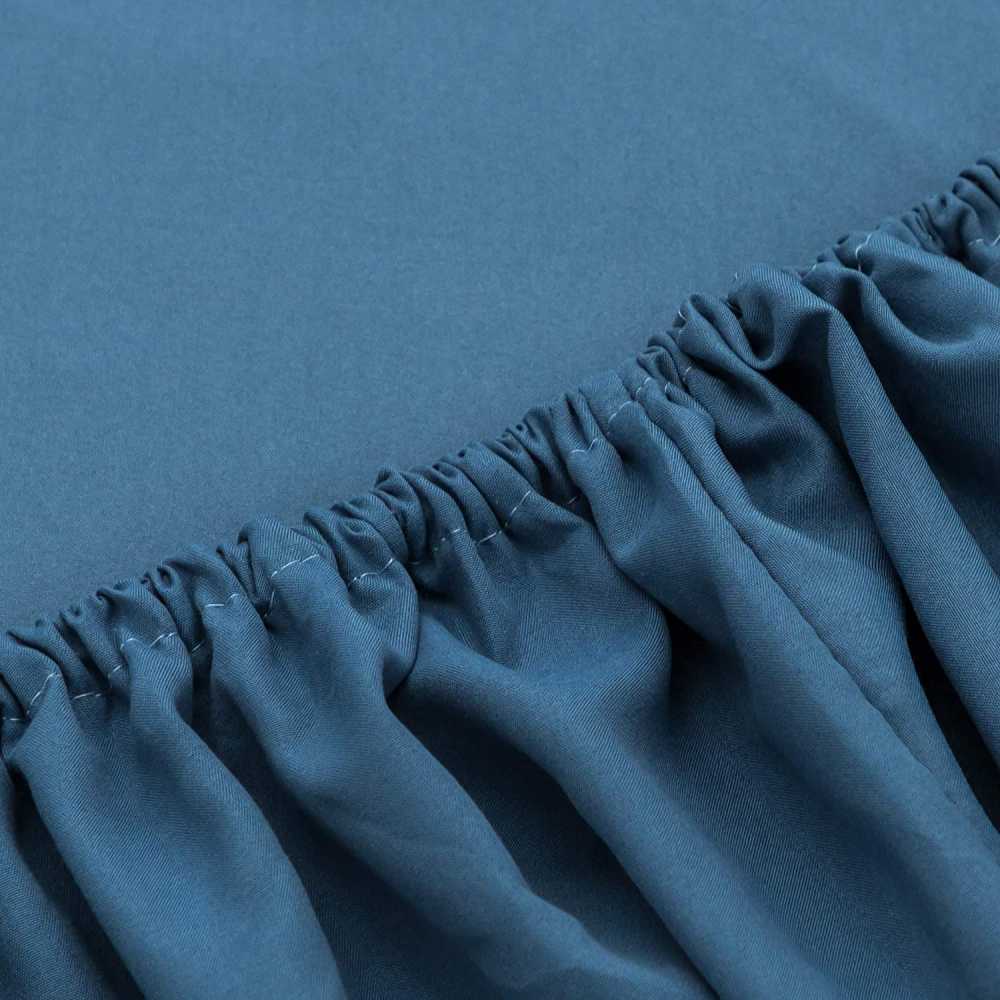 Rich Cotton Fitted Sheet with Pillow covers - Blue