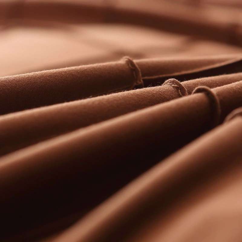 Exotic Embellish Cross Pleated Duvet Set - Rust