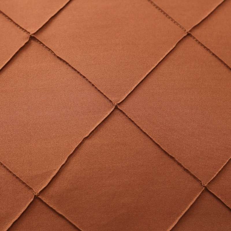 Exotic Embellish Cross Pleated Duvet Set - Rust