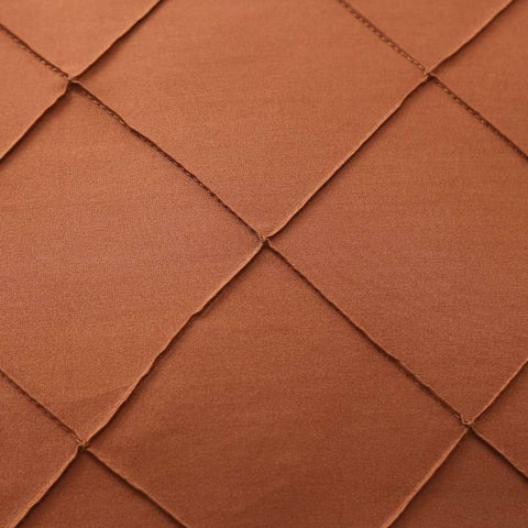 Exotic Embellish Cross Pleated Duvet Set - Rust