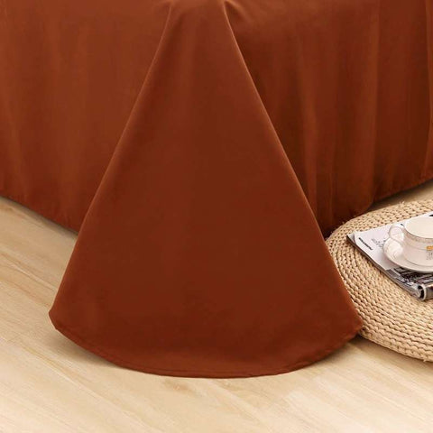 Exotic Embellish Cross Pleated Duvet Set - Rust