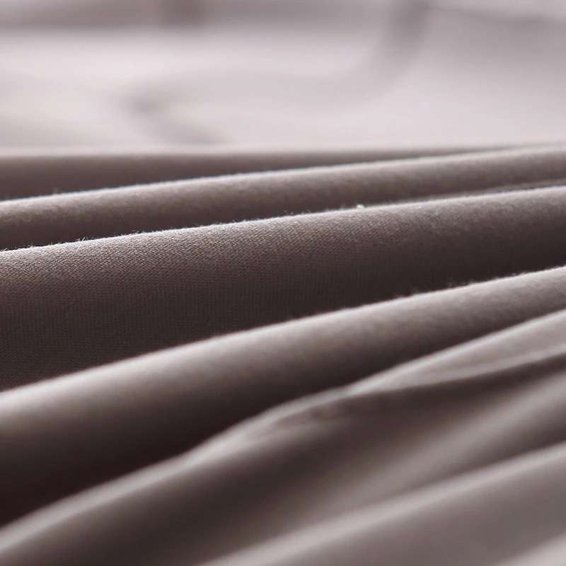 Exotic Embellish Cross Pleated Duvet Set - Coffee Grey