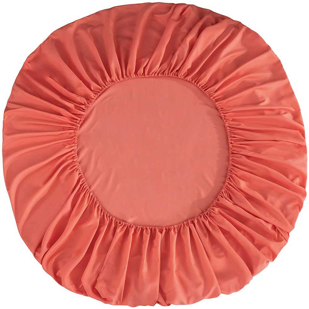 Rich Cotton Fitted Sheet with Pillow covers - Coral