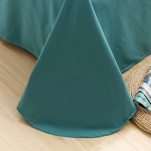 Exotic Embellish Cross Pleated Duvet Set - Ocean Green