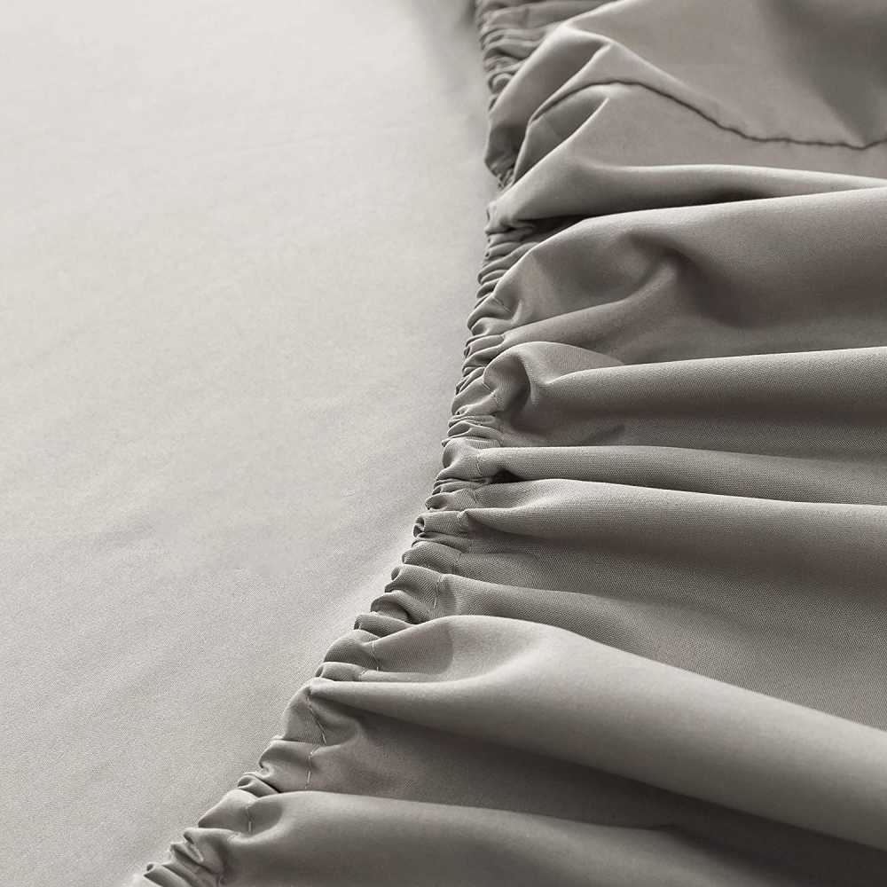 Rich Cotton Fitted Sheet with Pillow covers - Khaki