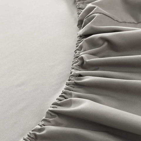 Rich Cotton Fitted Sheet with Pillow covers - Khaki