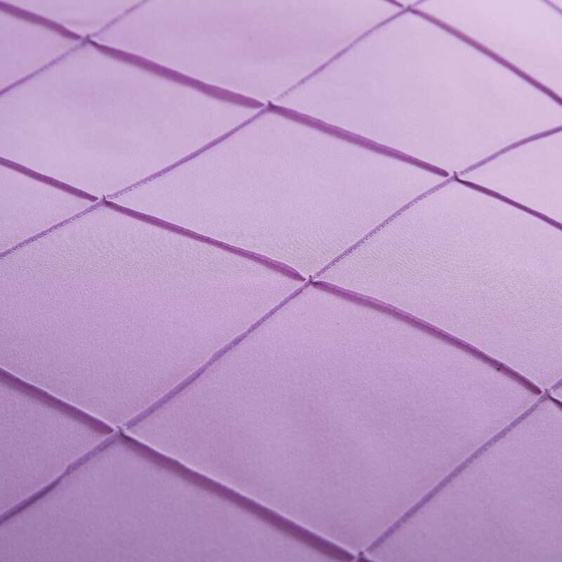 Exotic Embellish Cross Pleated Duvet Set - Bright Purple