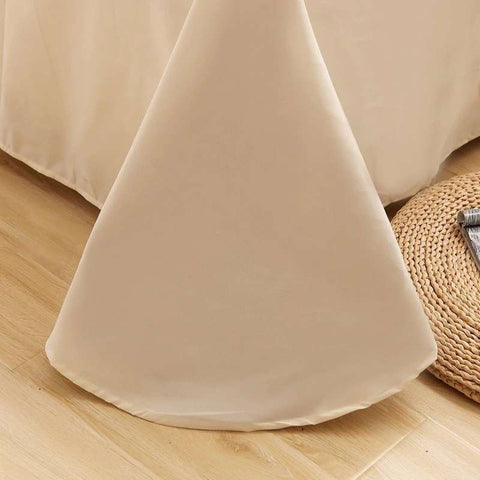 Exotic Embellish Cross Pleated Duvet Set - Cream