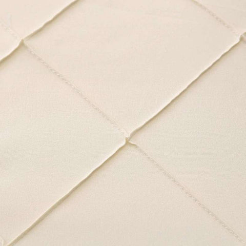 Exotic Embellish Cross Pleated Duvet Set - Cream